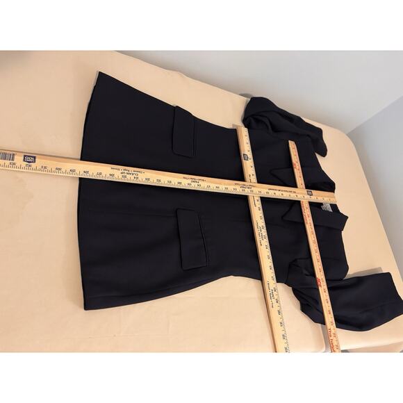 Le Suit Women Jacket 6 Mob Wife 5 Buttons Front Navy Blue Office Siren Lined - Picture 8 of 9